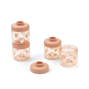 Liewood Dominique Små Madbokse - Tritan - 4-pak - 100 ml - Sweethearts/Pale Tuscany