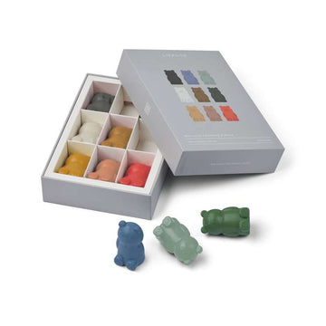 Liewood Wallace Färgkritor - 9-pack - Gul Mjuk Multifärgsmix