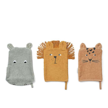 Liewood Sylvester Vaskeklude - 3-pak - Safari Mix