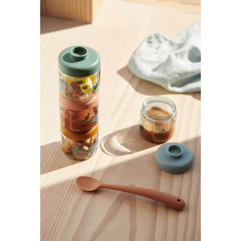 Liewood Dominique Bokse till Barnmat - 4-Pack - Havskreatur/Sand 