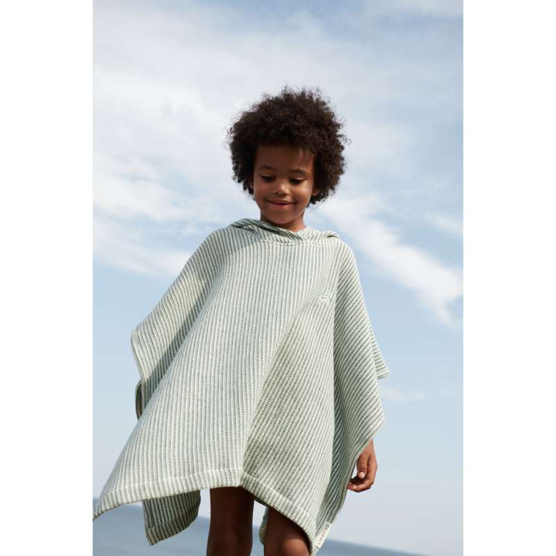 Liewood Paco Poncho - Broderad - Y/D Randig Tuscany Rose/Creme de la Creme 
