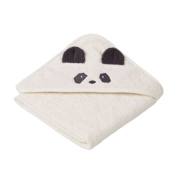 Liewood Albert Badhandduk med huva - Baby - Panda - Creme de la Creme
