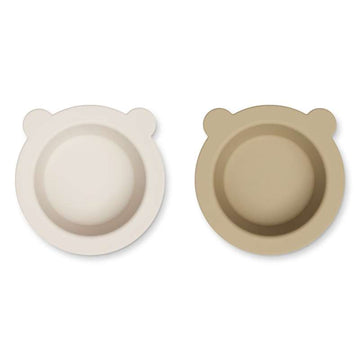 Liewood Peony Halksäker Skål - 2-Pack - Sandy/Oat