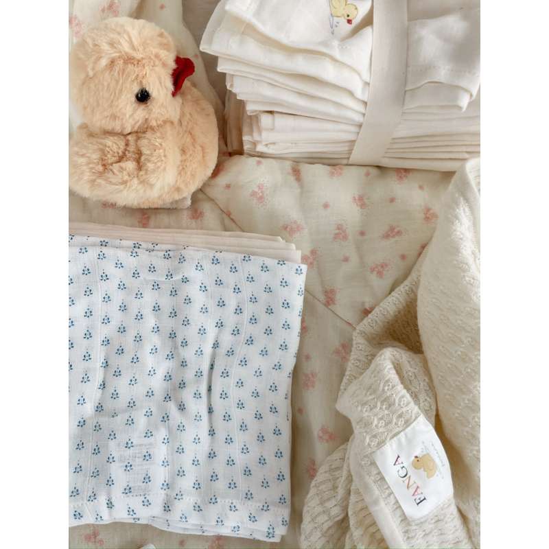 Fanga Fontana Bellini Muslin Stofbleer - 3-pak - GOTS - Punto Blu