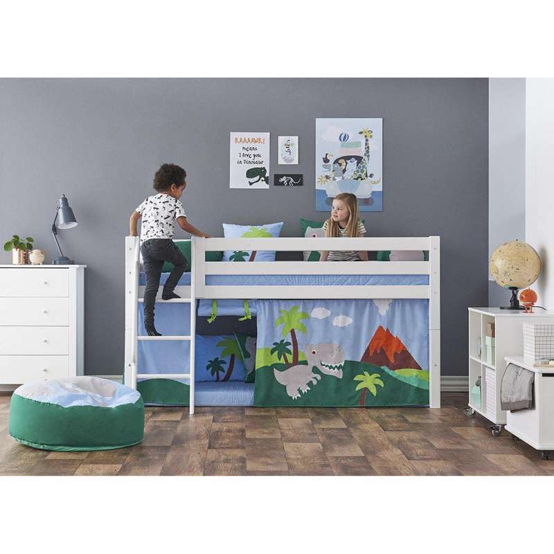Hoppekids ECO Luxury - Stige til Halvhøj Seng - Skrå - Hvid