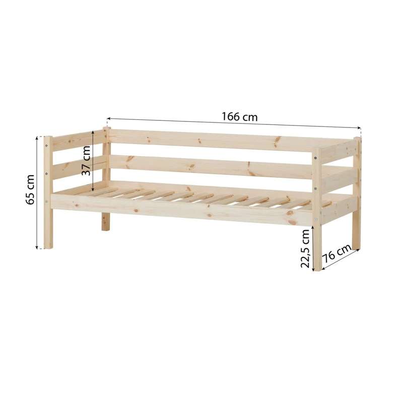 Hoppekids ECO Comfort - Juniorsäng - 70x160 cm. - Natur