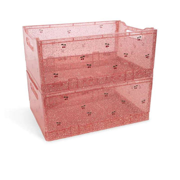 Konges Sløjd Förvaringslådor - Glitter - 2-pack - Sparkling Blush