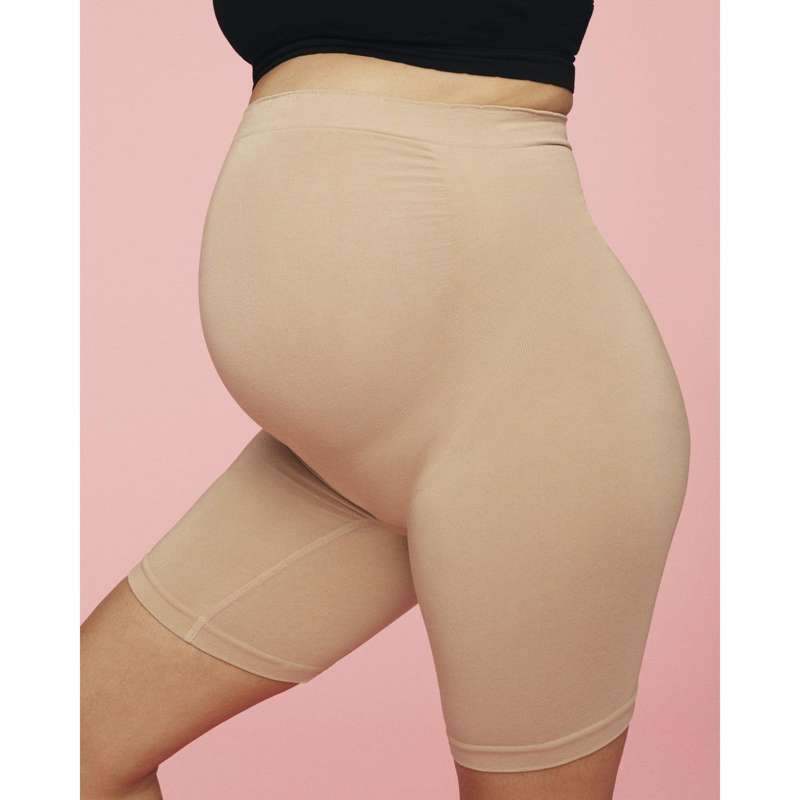 Momkind Bäckenstöd - Shorts m. Mavestøtte - Ekologisk Bambus - Sand 