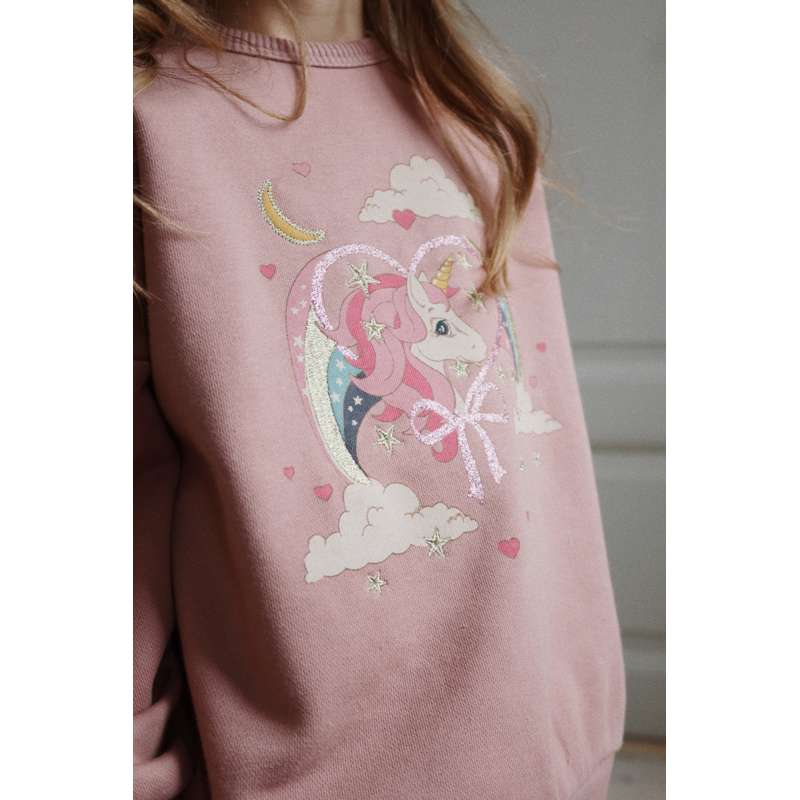 Konges Sløjd Lou Glitter Sweatshirt - OCS - Mahogany Rose