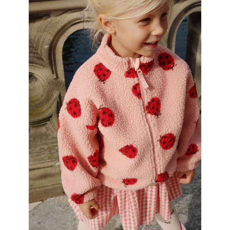 Konges Sløjd Jody Teddy Jakke - GRS - Ladybug Pink