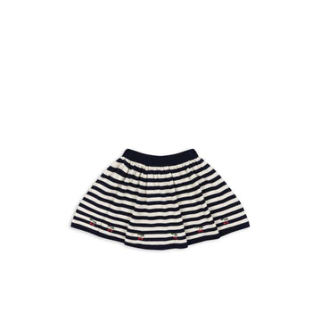 Konges Sløjd Venton Stickad Kjol - GOTS - Marin Stripe