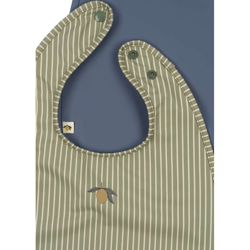 Konges Sløjd Hagesmække - 2-pak - Tea Stripe/Flint Stone