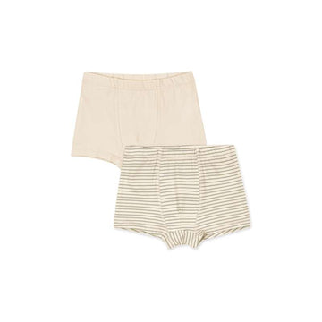 Konges Sløjd Basic boxershorts - 2-pack - GOTS - Tea Stripe/Buttercream 