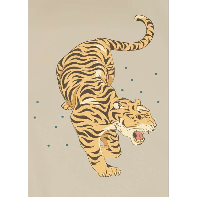 Konges Sløjd Haklappar - 2-pack - Tiger Ruggito