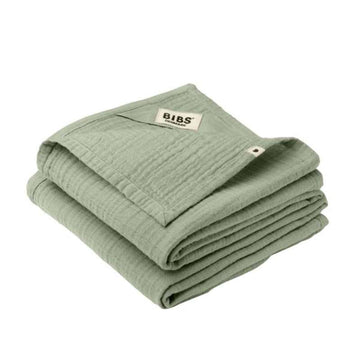 BIBS Sleep - Musselintvätt i 2-pack - 70x70 cm. - Salvia