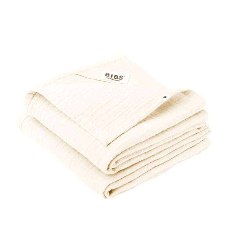 BIBS Sleep - Musselintyg i 2-pack - 70x70 cm - Ivory